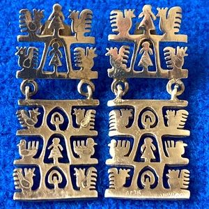 Citlali sterling silver Tree of life dangle earrings Francisco Sanchez Sahagún